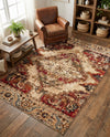 Neptune Elegance Collection Area Rug -  Naiad Rectangle Burgundy Beige  lifestyle 8