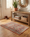 Seville Stripes Collection Area Rug -  Malaga (Brick Red) Rectangle Brick Red  lifestyle 36