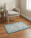 Tribal Terrace Treasures Collection Area Rug - Mayan Marina (Teal) Rectangle Teal  lifestyle 33