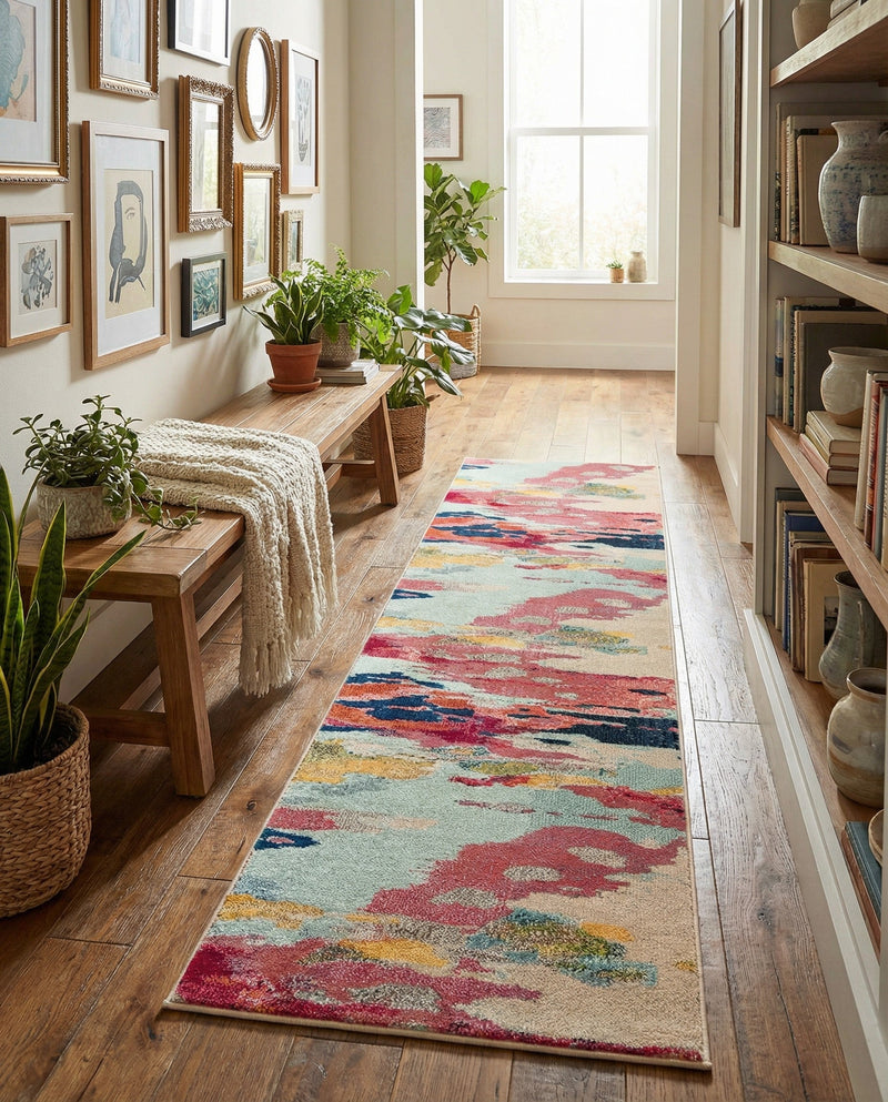 Marrakesh Elegance Collection Area Rug -  Skhirat Runner Pink  lifestyle 78