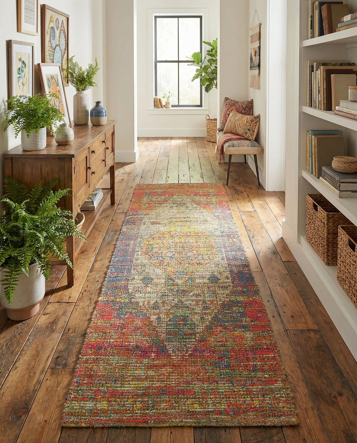 Savannah Threads Collection Area Rug - Sahara Runner Multi  lifestyle 92