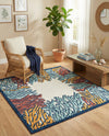 Caribbean Terrace Collection Area Rug -  Tortola Square Multi  lifestyle 32