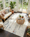 Aegean Elegance Washables Collection Area Rug -  Zakynthos Rectangle Ivory Gray  lifestyle 30