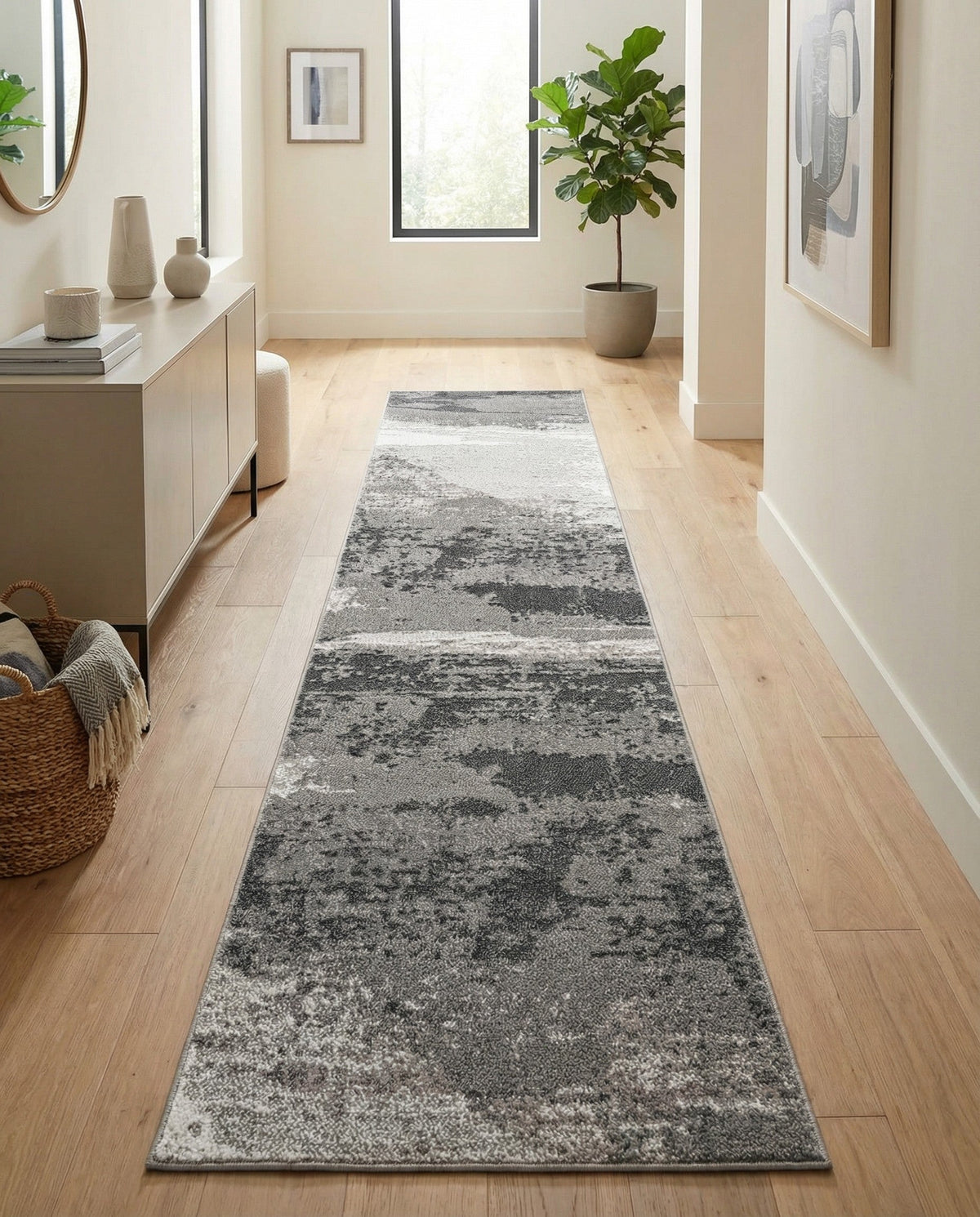 Copenhagen Edge Collection Area Rug - Nyhavn Runner Black  lifestyle 173