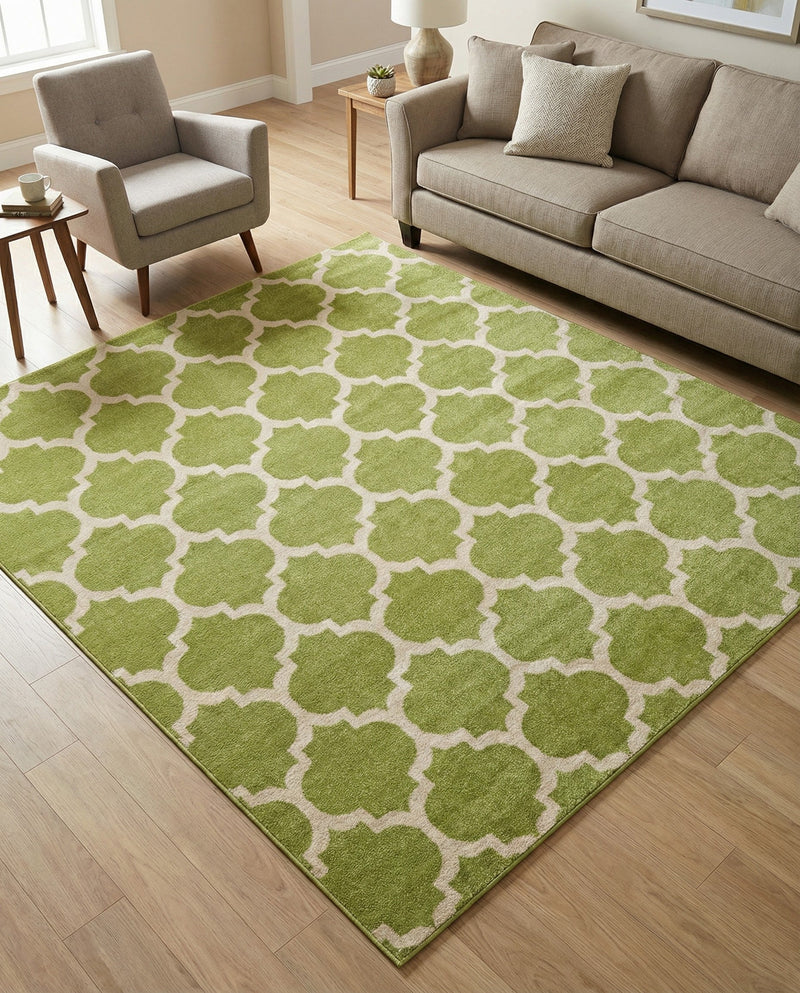 Lattice Gardens Collection Area Rug -  Bloomfield (Light Green) Square Light Green  lifestyle 59