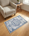 Baroque Era Collection Area Rug - Versailles (Gray Blue) Rectangle Gray Blue  lifestyle 18