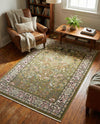 Persian Elegance Collection Area Rug -  Kerman (Green) Rectangle Green  lifestyle 24