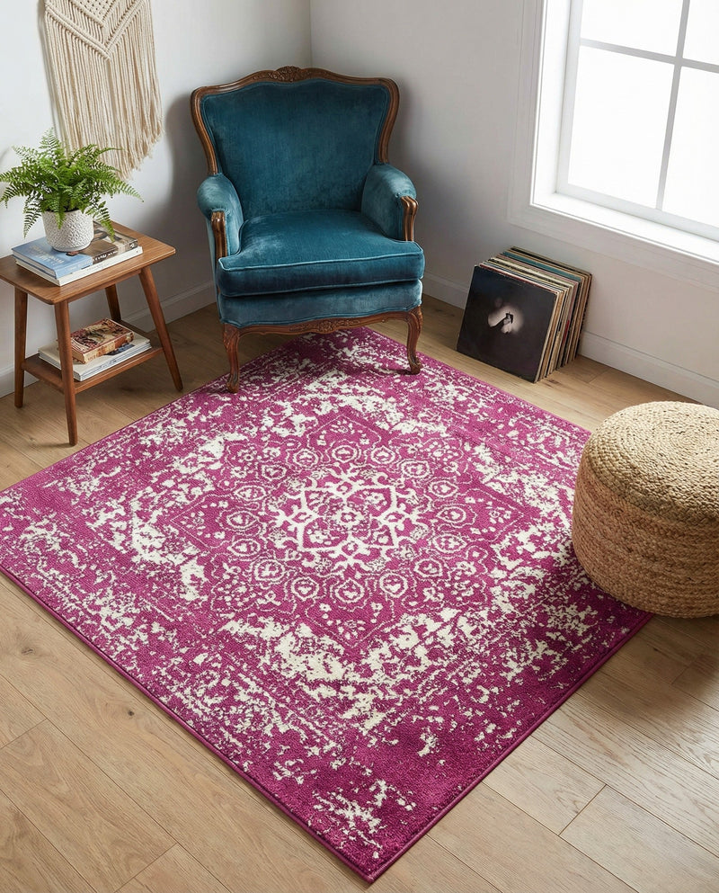 Georgetown Rugs Collection Area Rug - Dupont (Purple) Square Purple  lifestyle 51