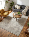 Seville Stripes Collection Area Rug -  Granada (Gray) Rectangle Gray  lifestyle 20