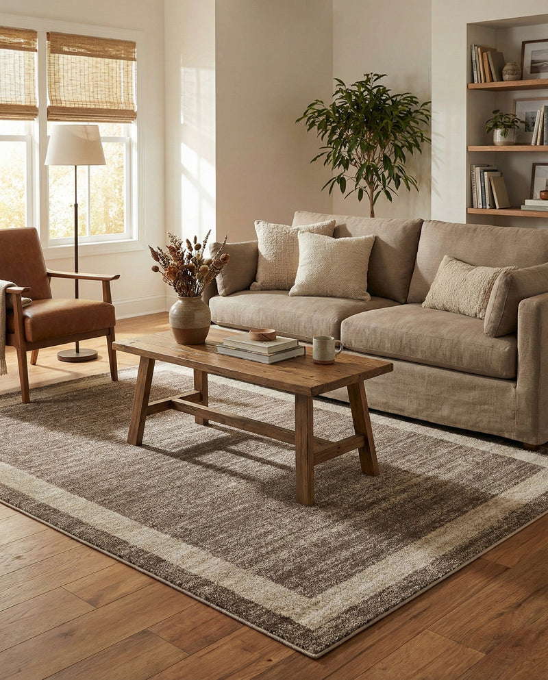 Studio Haven Collection Area Rug -  Alcove (Light Brown) Rectangle Light Brown  lifestyle 10