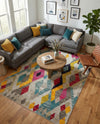 Sedona Vista Collection Area Rug -  Pricklypear Rectangle Multi  lifestyle 5