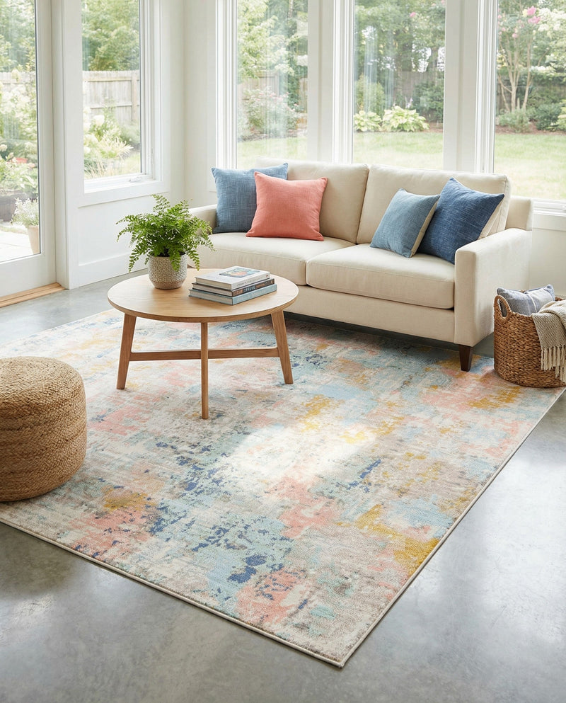 Lagoon Oasis Collection Area Rug -  Seagrass Rectangle Multi  lifestyle 9
