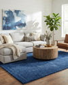 Solid Shag Seaside Collection Area Rug - Azure Cove (Navy Blue) Rectangle Navy Blue  lifestyle 32