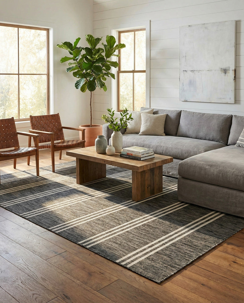 Urban Oasis Rugs Collection Area Rug -  District (Charcoal) Rectangle Charcoal  lifestyle 22