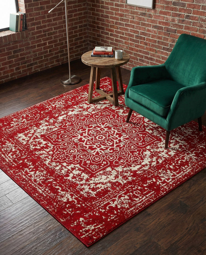 Georgetown Rugs Collection Area Rug - Dupont (Red) Square Red  lifestyle 39