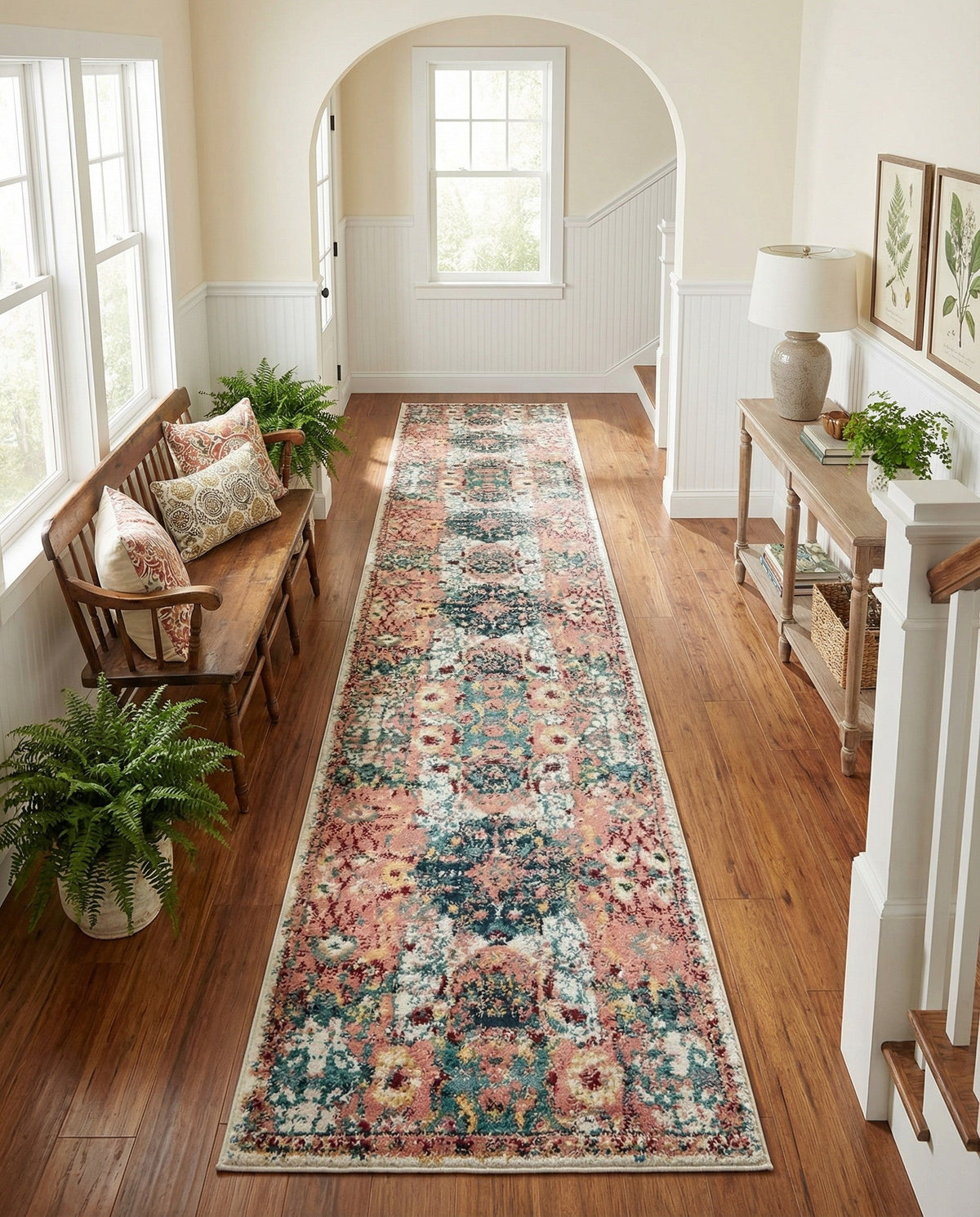Savannah Elegance Collection Area Rug -  Azalea Runner Pink  lifestyle 181