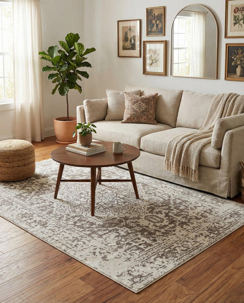 Georgetown Rugs Collection Area Rug - Dupont (White) Rectangle White  lifestyle 13