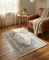Savannah Series Collection Area Rug -  Augusta (French Blue) Rectangle French Blue  lifestyle 10