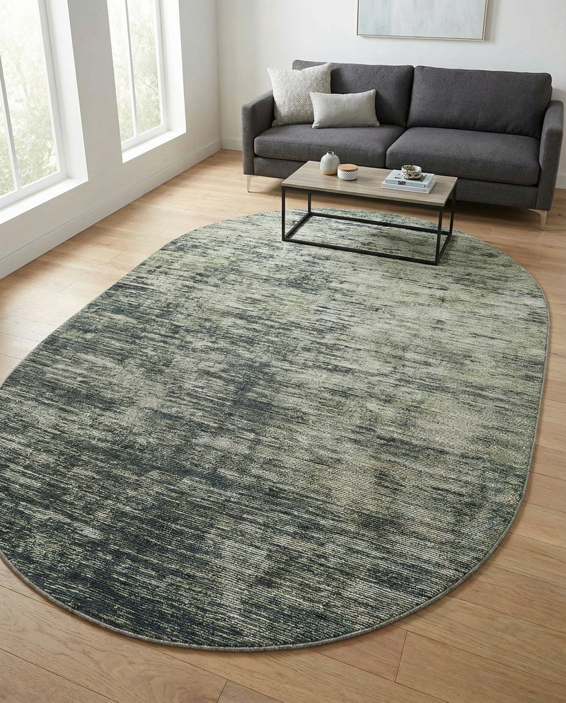 Sahara Essence Collection Area Rug - Oasis (Green) Oval Green  lifestyle 32