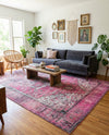 Heritage Elegance Collection Area Rug -  Windsor (Pink) Rectangle Pink  lifestyle 15