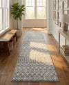 Mediterranean Lattice Collection Area Rug - Santorini (Gray) Runner Gray  lifestyle 67