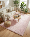 Eternal Plush Oasis Collection Area Rug -  Tranquility (Pink Lace) Rectangle Pink Lace  lifestyle 21