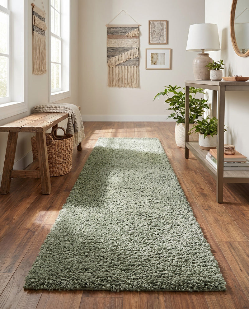 Alpine Plush Collection Area Rug -  Cortina (Sage) Runner Sage  lifestyle 56