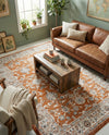 Savannah Elegance Collection Area Rug - Augusta (Rust Red) Rectangle Rust Red  lifestyle 7