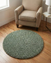 Alpine Plush Collection Area Rug -  Cortina (Sage) Round Sage  lifestyle 68