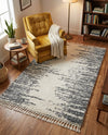 Tranquil Tides Shag Collection Area Rug - Marina Rectangle White  lifestyle 57