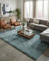 Eternal Plush Oasis Collection Area Rug -  Tranquility (Slate Blue) Rectangle Slate Blue  lifestyle 18