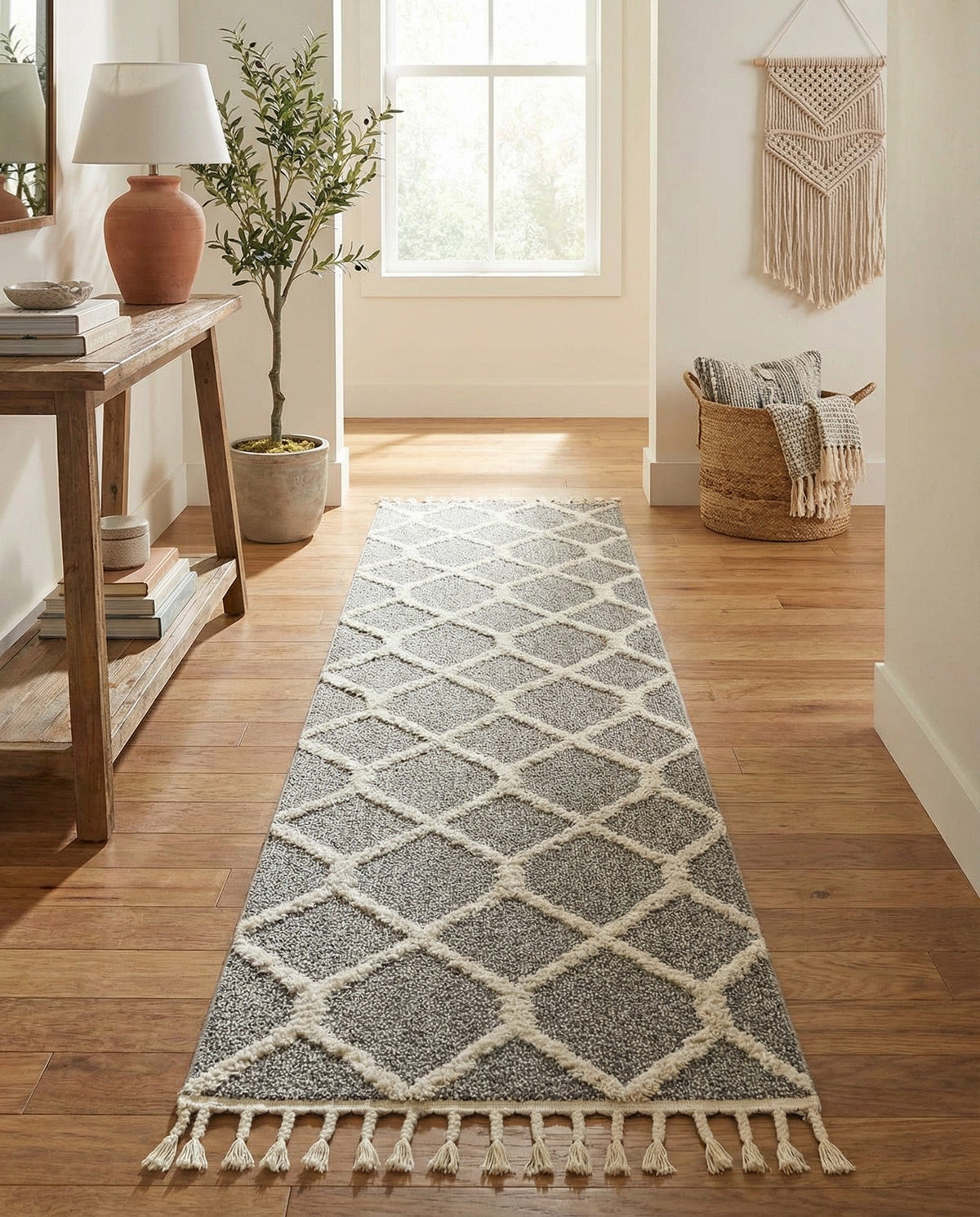 Sahara Chic Collection Area Rug -  Tuareg Runner Gray  lifestyle 147