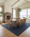Woven Seaside Jute Collection Area Rug - Savannah (Navy Blue) Rectangle Navy Blue  lifestyle 26