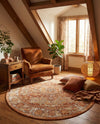 Savannah Soiree Collection Area Rug -  Everglade (Rust Red) Round Rust Red  lifestyle 31