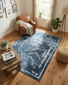 Aegean Elegance Washables Collection Area Rug - Santorini Rectangle Navy Blue  lifestyle 41