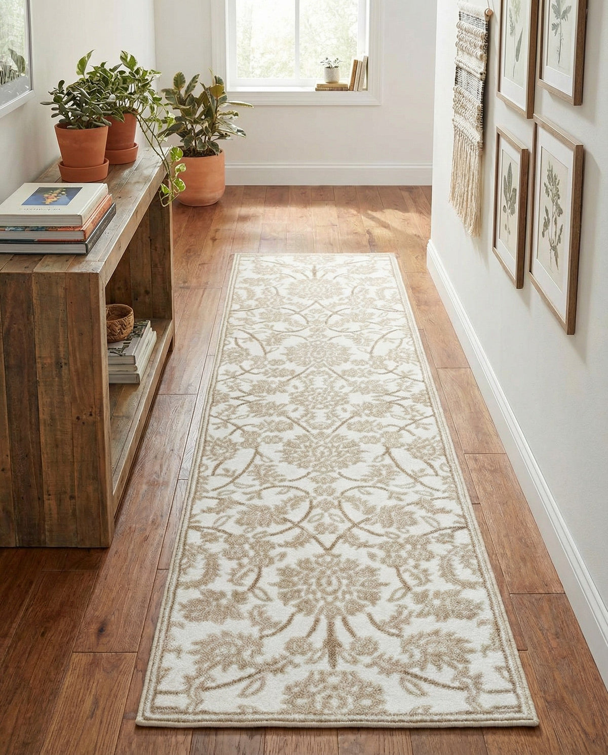 Andes Summit Collection Area Rug -  Chimborazo Runner Snow White  lifestyle 123