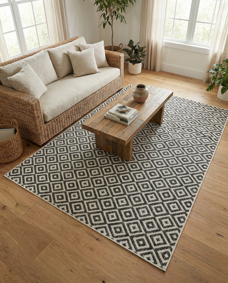 Urban Oasis Rugs Collection Area Rug -  Rooftop (Charcoal Gray) Rectangle Charcoal Gray  lifestyle 19