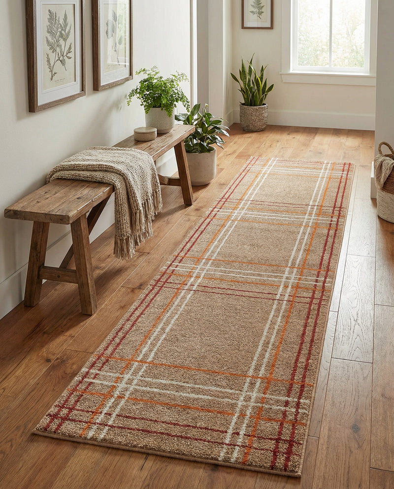 Autumn Meadow Collection Area Rug -  Pumpkinpatch Runner Light Brown  lifestyle 29