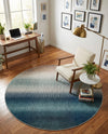 Marrakesh Elegance Collection Area Rug -  Agadir Round Blue  lifestyle 57