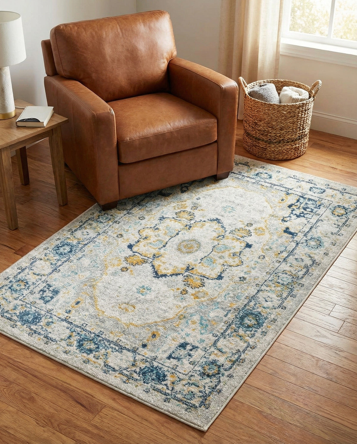 Parisian Elegance Collection Area Rug - Versailles (Gray) Rectangle Gray  lifestyle 16