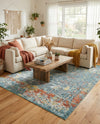 Caribbean Breeze Collection Area Rug -  Quantic Rectangle Blue  lifestyle 13
