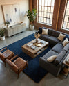 Plush Oasis Collection Area Rug - Serenity (Sapphire Blue) Rectangle Sapphire Blue  lifestyle 32
