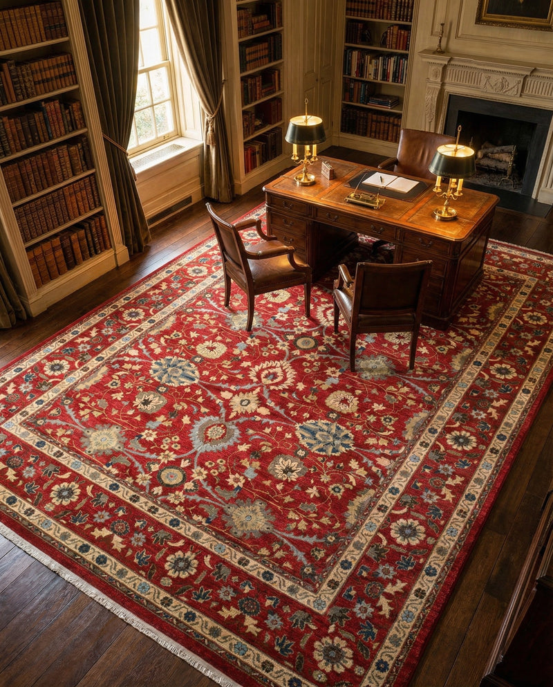 Chelsea Elegance Collection Area Rug -  Osterley Rectangle Red  lifestyle 54