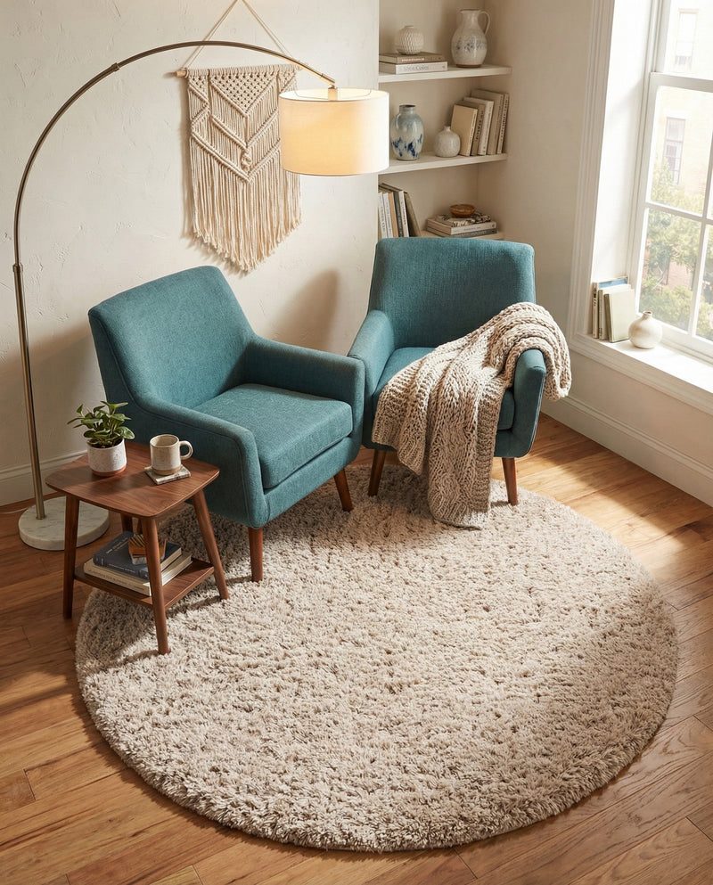 Majestic Manor Collection Area Rug - Versailles (Blonde) Round Blonde  lifestyle 68