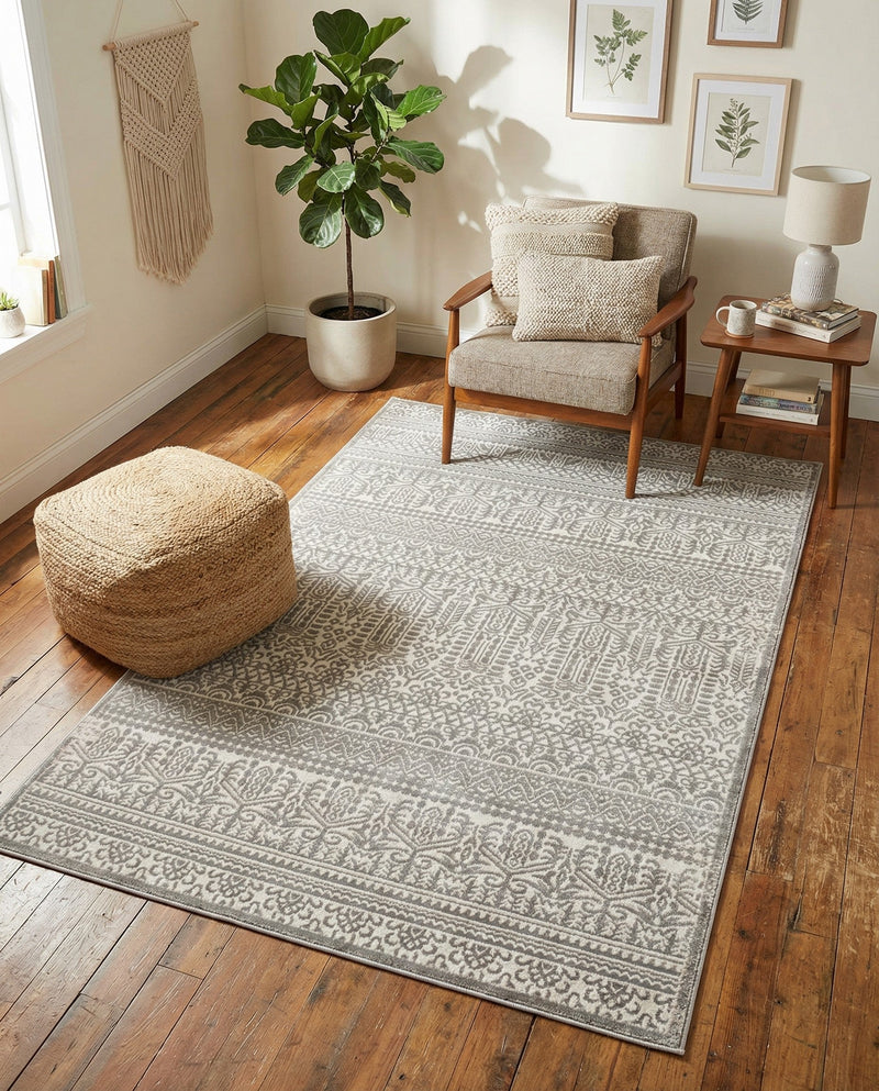 Metro Heights Collection Area Rug -  Chelsea Rectangle Gray  lifestyle 20