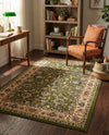 Isfahan Elegance Collection Area Rug - Naghsh-e Jahan (Green) Rectangle Green  lifestyle 30
