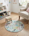 Wonder Tykes Collection Area Rug -  Splash Round Multi  lifestyle 56