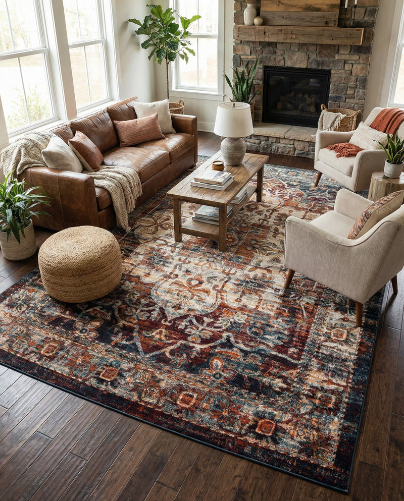 Savannah Soiree Collection Area Rug -  Everglade (Multi) Rectangle Multi  lifestyle 7