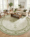 Dover Terrace Collection Area Rug - Marina (Green) Round Green  lifestyle 53