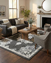 Beverly Grove Collection Area Rug - Melrose (Charcoal) Rectangle Charcoal  lifestyle 16